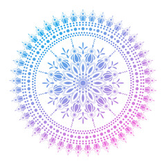 Mandala. Vintage delicate pattern. Pink and blue lace curcle background. Islam, Arabic, Indian, ottoman motifs PNG