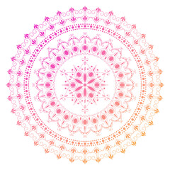 Mandala. Vintage delicate pattern. Pink and orange lace curcle background. Islam, Arabic, Indian, ottoman motifs PNG