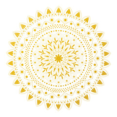Mandala. Vintage delicate pattern. Gold lace curcle background. Islam, Arabic, Indian, ottoman motifs PNG