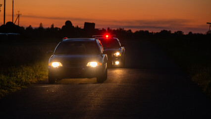 Highway Traffic Patrol Car Pull over, routine Check, Road Inspection Stop. Professional Black Female Police Officer Approaches Vehicle, Asks Driver License and Registration. Cinematic © Gorodenkoff