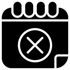 Obraz premium cancel event glyph icon