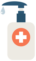 Sanitizer bottle flat icon PNG