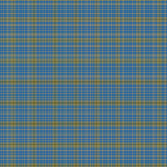 Blue and yellow twill plaid on seamless background