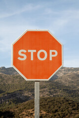 Stop Sign in Rural Setting