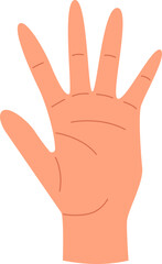 Hand flat icon Showing different fingers