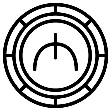 manat line icon