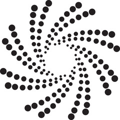Halftone dots in circle form. round logo . vector dotted frame . design element
