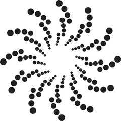 Halftone dots in circle form. round logo . vector dotted frame . design element

