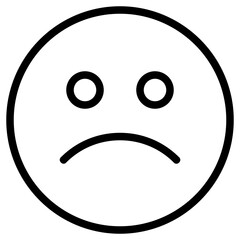 Fototapeta premium unhappy line icon