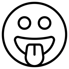tongue line icon