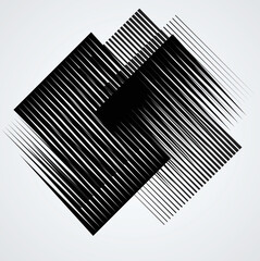  Logo with lines.Rectangle unusual icon Design .frame with Vector stripes for images
