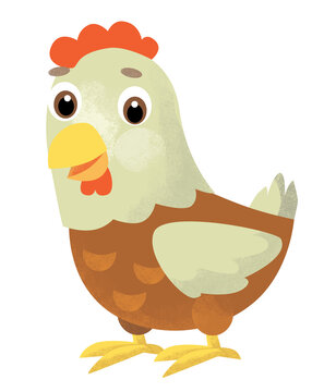 recommend clip art: cartoon happy smiling chicken isolated illustration
