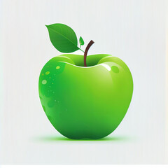 green apple isolated on white