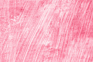 Viva Magenta toned red magenta rustic texture of damage wall. Vintage abstract field of erased paint. Cracks from plaster. Trendy color of the year 2023. Fashion color pattern


