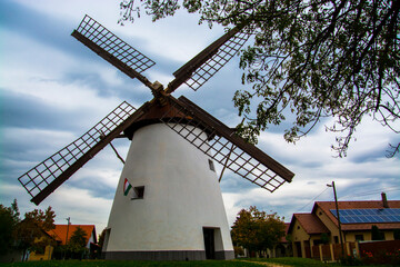 Building of an old wind mill in Kiskundorozsma in Hungary