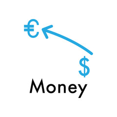Currency Exchange Money line icon, Business concept, Infographic sign PNG