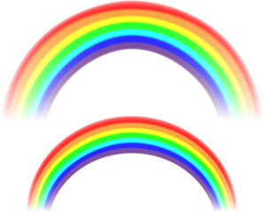 Fototapeta premium Colorful rainbow. Png image on transparent background