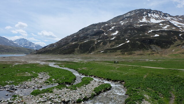 Lago di Montespluga Italien See ausgetrocknet	