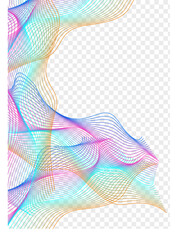 Bright Mesh Background Transparent Vector. Minimal Cover. Iridescent Line Fashion. Curve Gradient Illustration. Gradient Circular Wave.