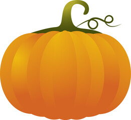 Pumpkin Cartoon Character Flat Icon PNG