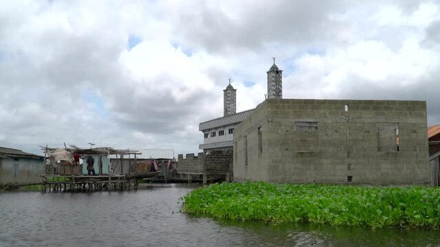Ganvie, the Benin floating village, Africa
