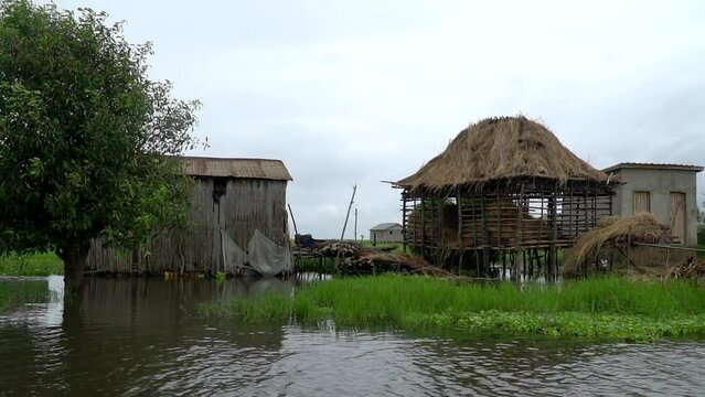 Ganvie, the Benin floating village, Africa
