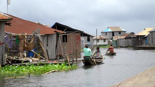 Ganvie, the Benin floating village, Africa