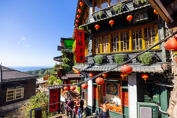 Fototapeta premium Famous restaurant in jiufen of taiwan