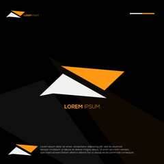 Initials N abstract logo design