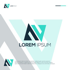 Initials N abstract logo design