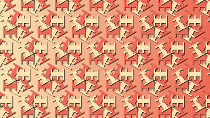 Meadow colored geometrical pattern background as decorative ornamental illustrations / Desktop, wallpaper, texture, decoration
