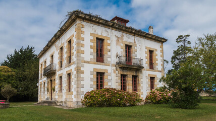 Fototapeta na wymiar Beautiful Indian Houses in Colombres, Asturias, Spain