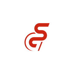Letter G combined with S, negative space. Logo design.