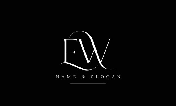 WE, EW, W, E abstract letters logo monogram