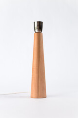 Night stand wood lamp. Minimalist lamp design for home deco.