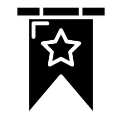 star with bookmark glyph 