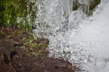 frozen falling water forming interesting shapes