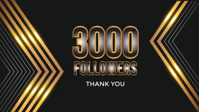 celebration 3000 subscribers template for social media. 3k followers thank you
