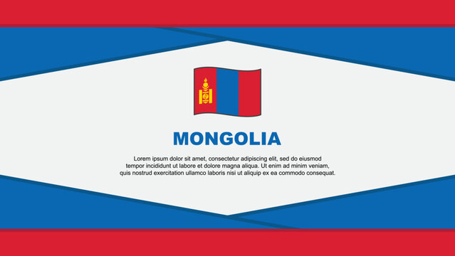 Mongolia Flag Abstract Background Design Template. Mongolia Independence Day Banner Cartoon Vector Illustration. Mongolia Vector
