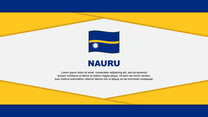 Nauru Flag Abstract Background Design Template. Nauru Independence Day Banner Cartoon Vector Illustration. Nauru Vector