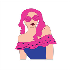 Set of portraits of women of different gender and age. Diversity. Vector flat illustration. Avatar for a social network. Vector flat illustration