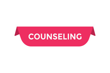 Counseling button web banner templates. Vector Illustration
