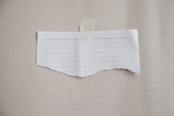 blank note paper on a clothesline