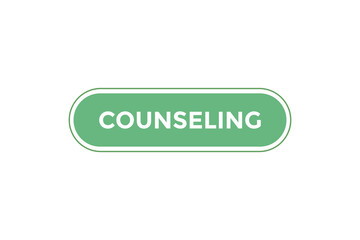 Counseling button web banner templates. Vector Illustration
