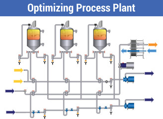 Vector Illustration for Optimizing Process Plant