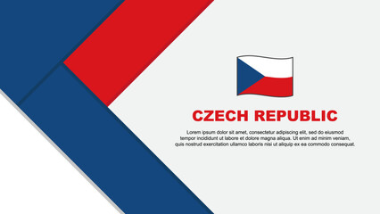 Czech Republic Flag Abstract Background Design Template. Czech Republic Independence Day Banner Cartoon Vector Illustration. Czech Republic