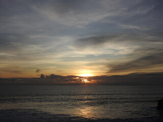 Naklejka na ściany i meble Beauty of sunset at Tanah Lot, Bali, Indonesia