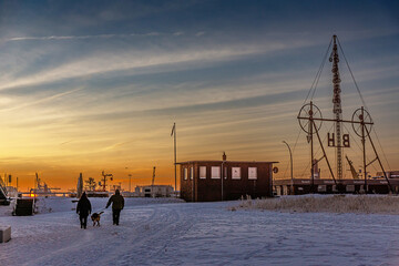 Kalter Wintermorgen in Cuxhaven
