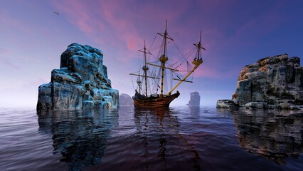 Ancient ship among stone reefs © MICHAEL KUK