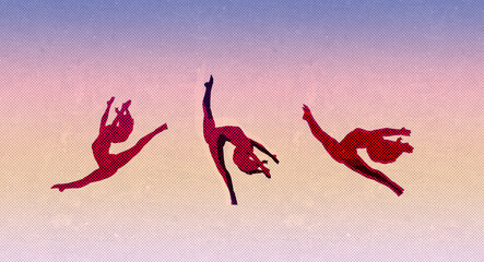 aerobics fitness pose - yoga posture   